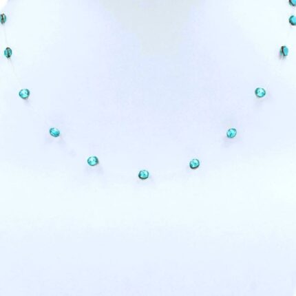 Χειροποίητο κολιέ με Swarovski και διάφανη πετονιά, υποαλλεργικό